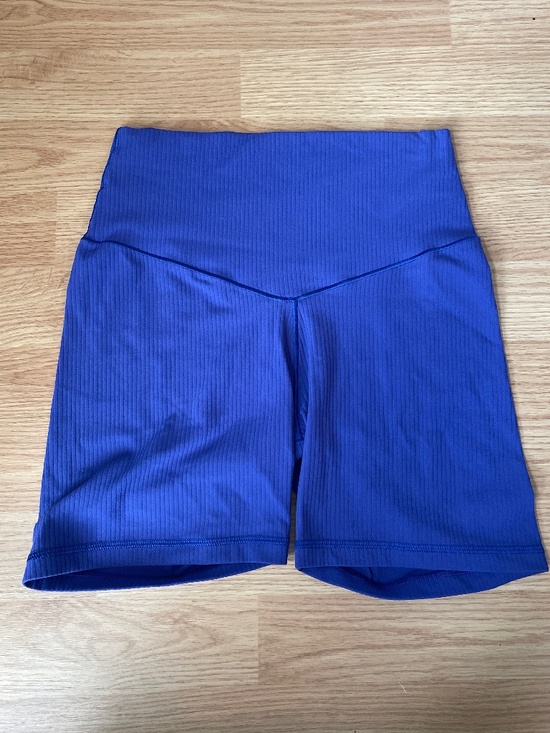 aerie Pants - Offline by Aerie Purple Ribbed High Waisted Biker 5” Inseam Shorts Size Medium